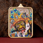 (Wealth & Protection) Zashi Lhamo Tibetan Thangka Pendant Necklace