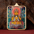 (Wealth & Good Fortune) Dragon King's Fifth Prince Tibetan Thangka Pendant