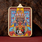 (Wealth & Protection) Zashi Lhamo Tibetan Thangka Pendant Necklace