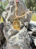 (Wealth & Protection) Handcrafted Zashi Lhamo Tibetan Thangka Cinnabar Pendant Necklace