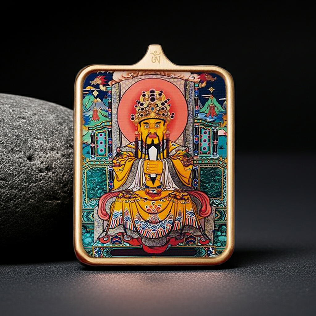 Dragon Fifth Prince Thangka Pendant – Wealth, Protection & Career Success