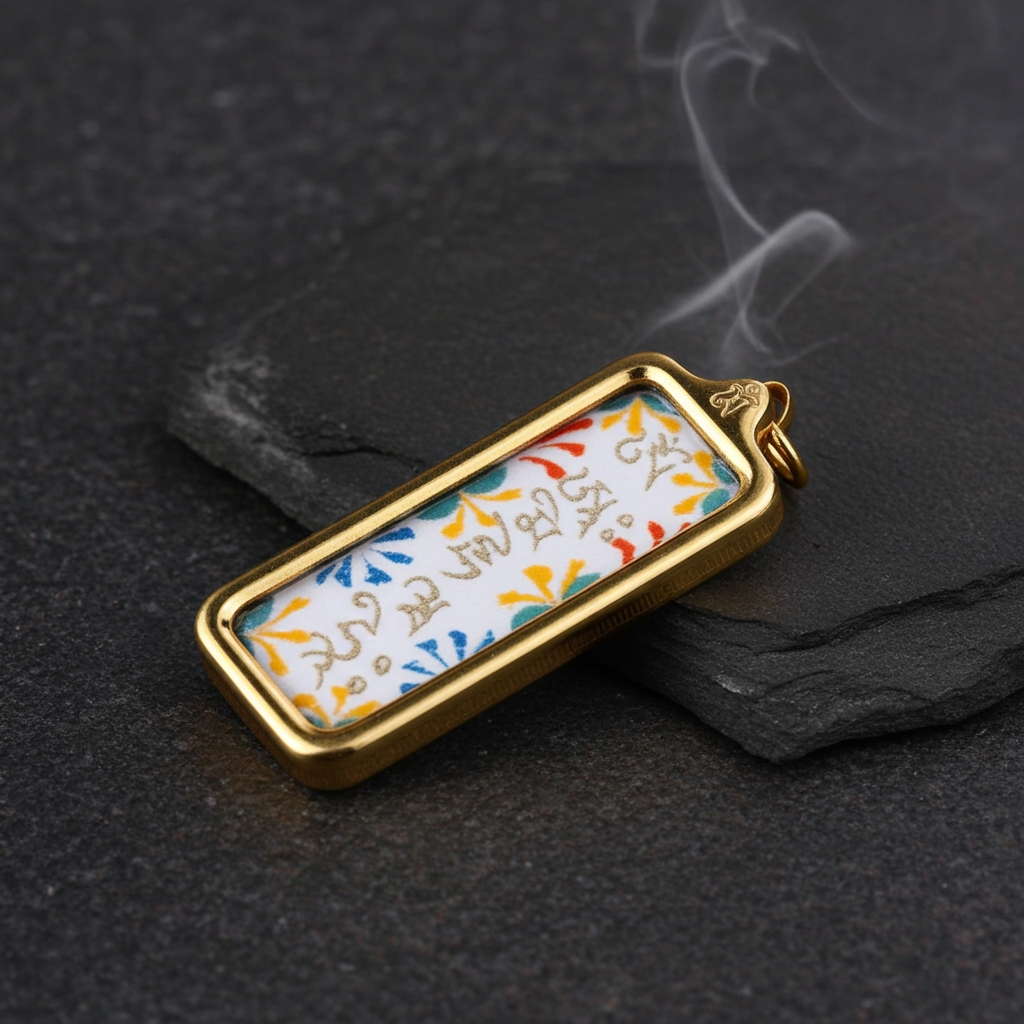 Samantabhadra Bodhisattva Thangka Pendant – Consecrated Merit & Good Fortune Amulet