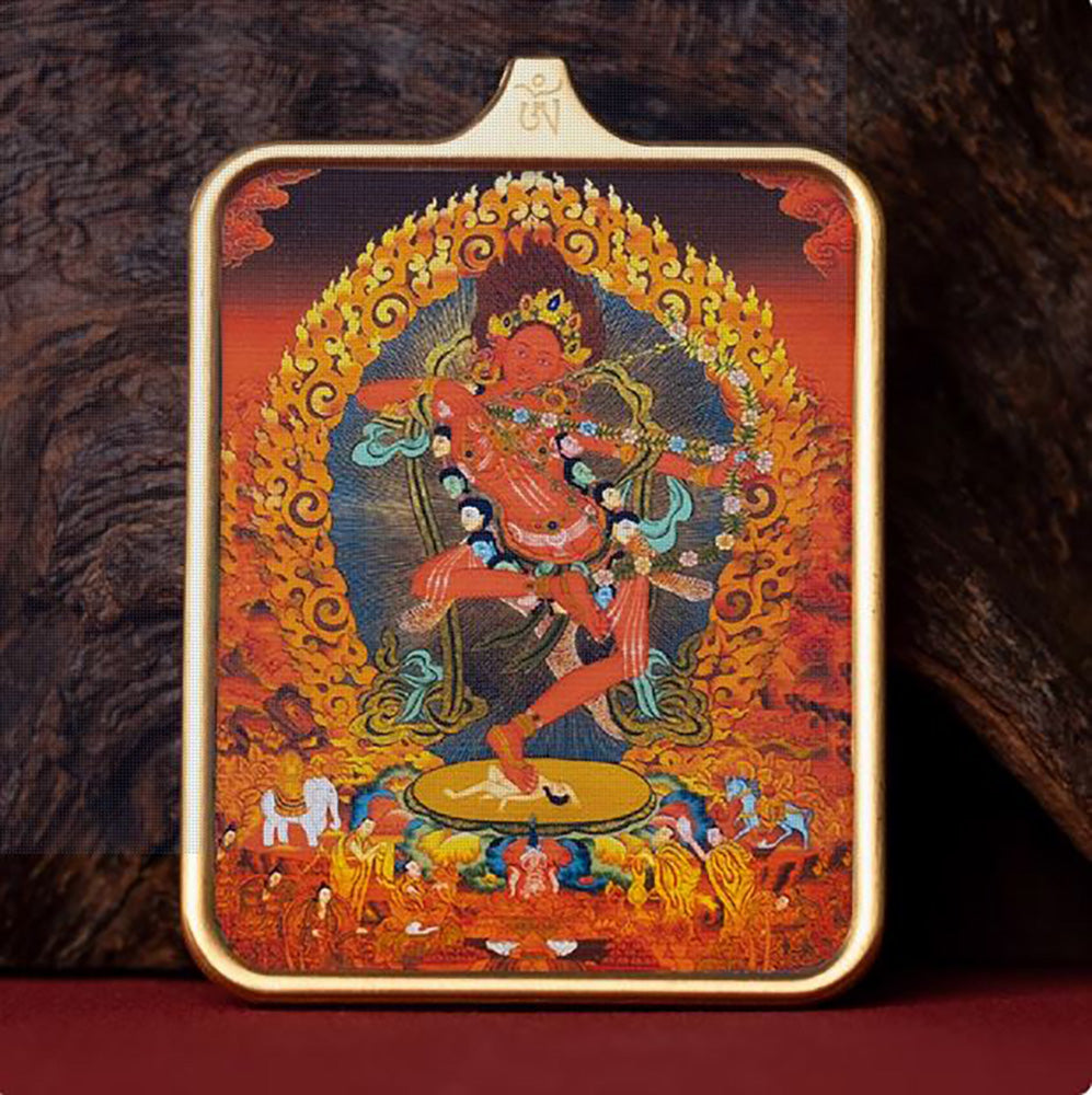 (Love & Relationships) Kurukulla Buddha Tibetan Thangka Pendant Necklace