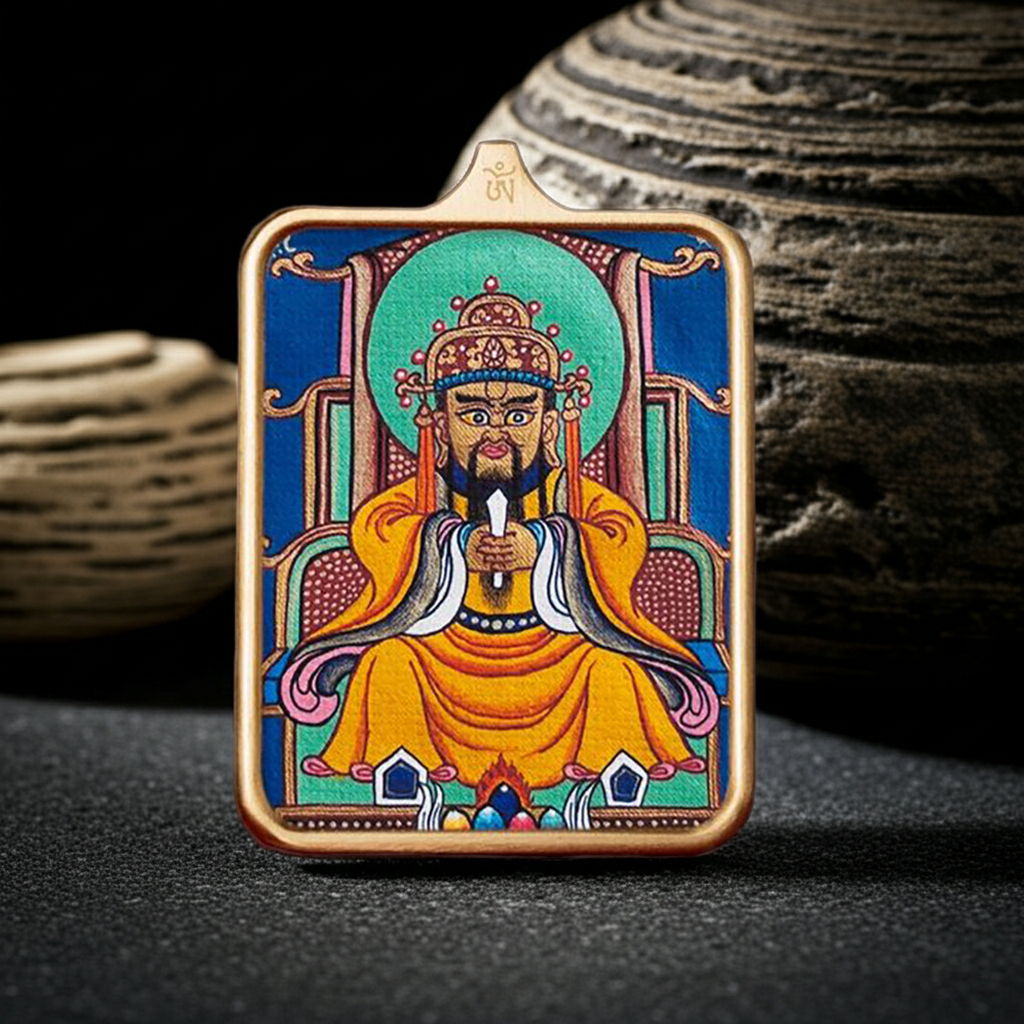 Dragon Fifth Prince Thangka Pendant – Wealth, Protection & Career Success