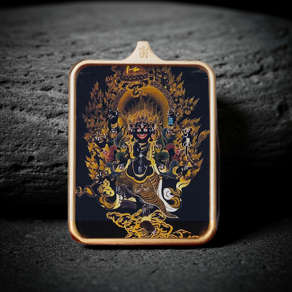 Vajra Krodha Thangka Pendant – Fierce Purification & Energetic Protection