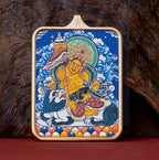 (Wealth & Prosperity) Vaishravana Tibetan Thangka Pendant Necklace