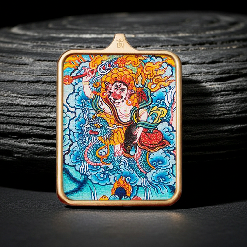 White Jambhala Pendant – Ethical Wealth, Prosperity & Karmic Clearing Amulet