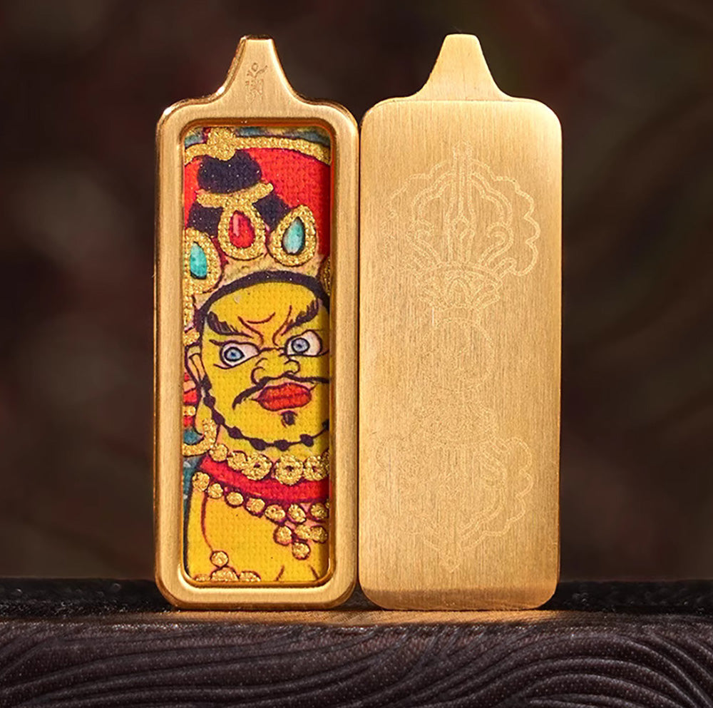 (Protection & Family) Green Tara Tibetan Thangka Small Pendant Necklace