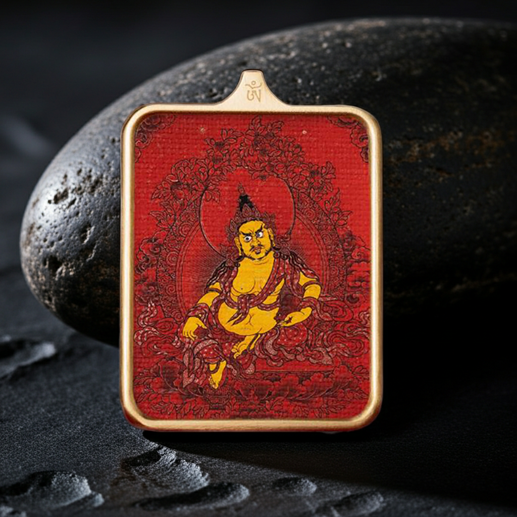 Yellow Jambhala Pendant – Wealth, Prosperity & Ethical Abundance Amulet