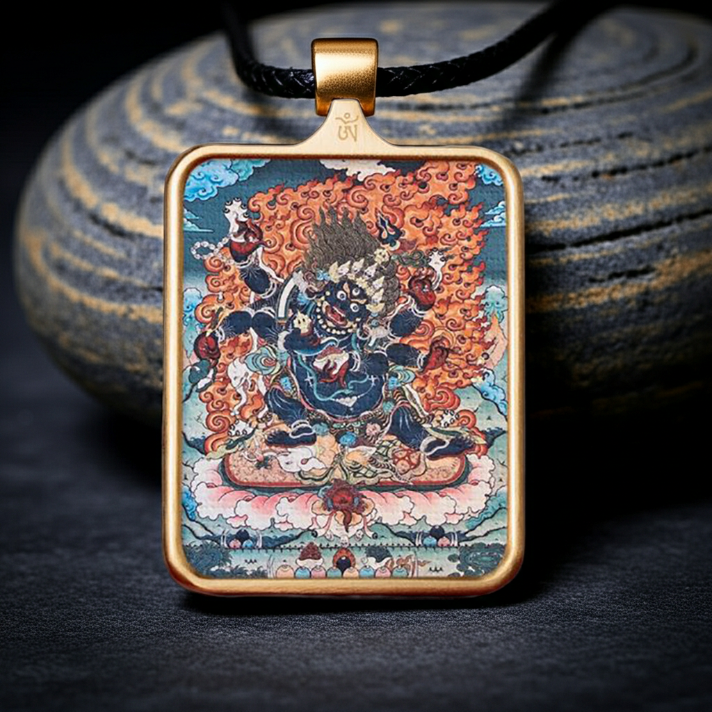 Blessed Mahakala Pendant for Spiritual Growth & Abundance