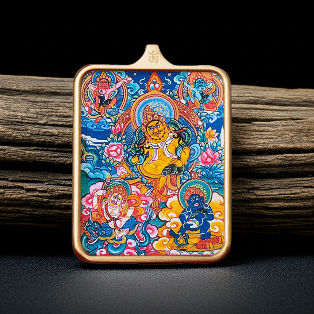 Five Ways Gods of Wealth Pendant – Prosperity, Business Success & Protection Amulet