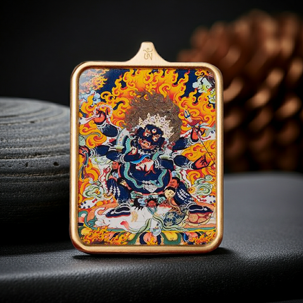 Blessed Mahakala Pendant for Spiritual Growth & Abundance