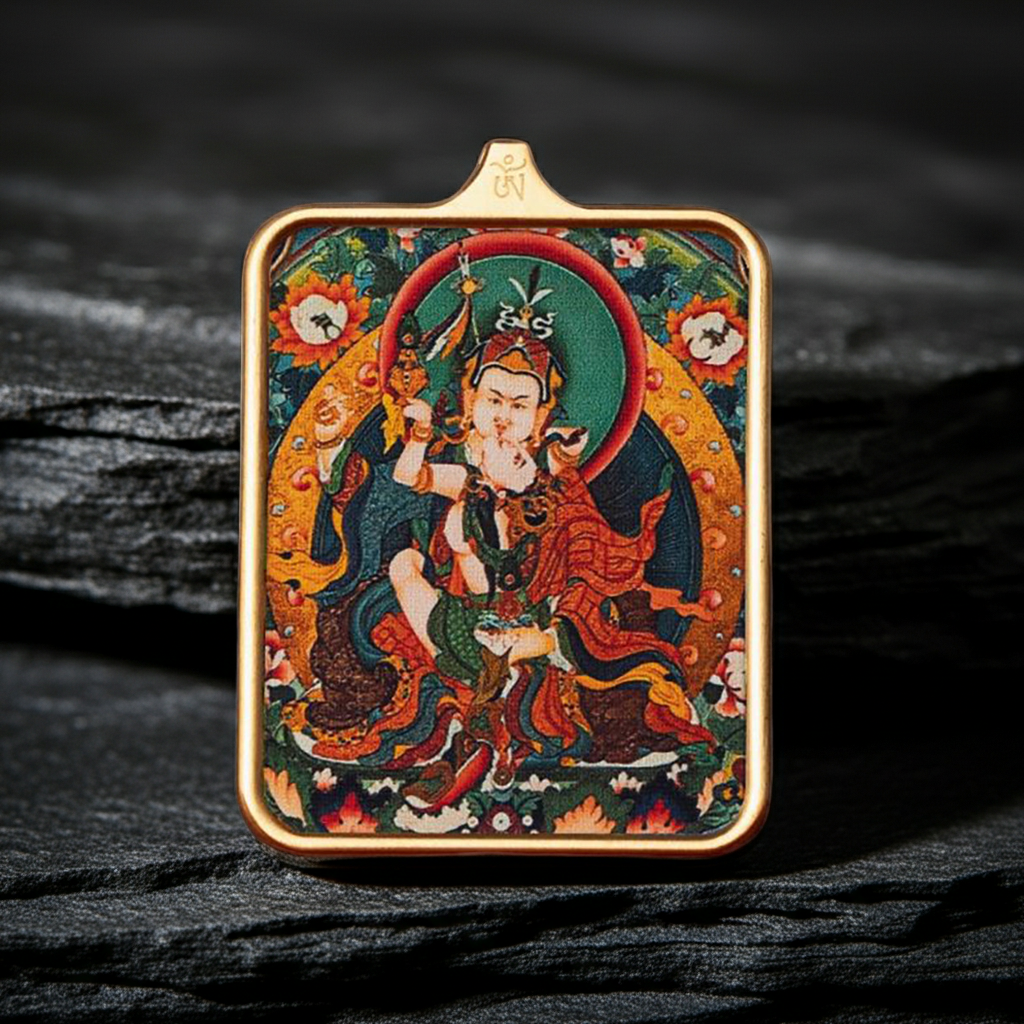 Guru Padmasambhava Thangka Pendant – Protection, Wisdom & Transformation