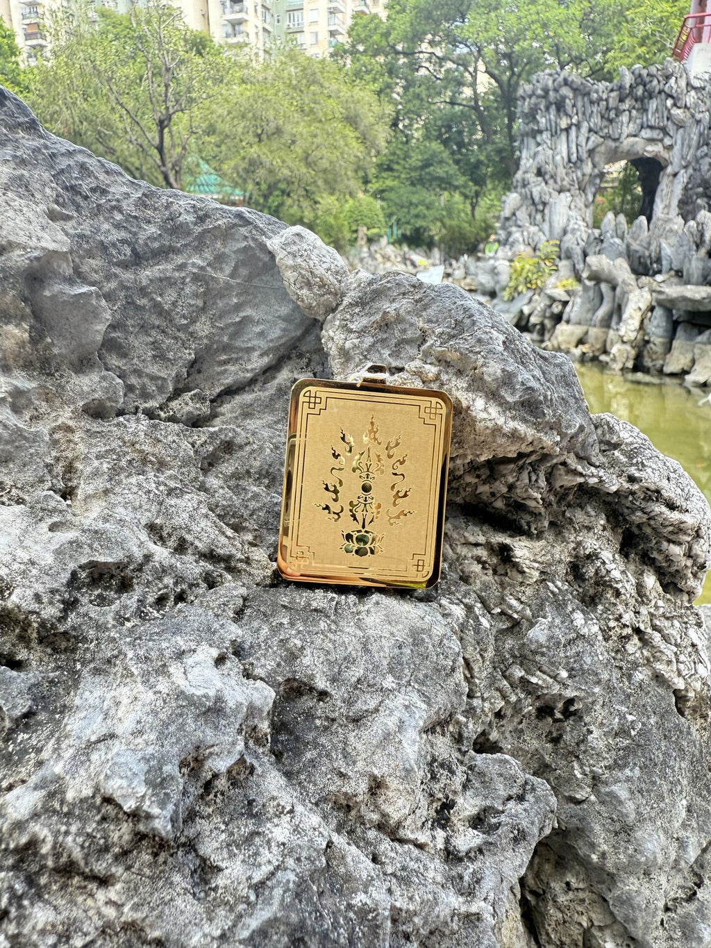 (Wisdom & Protection) (Chinese Zodiac Horse) Handcrafted Mahasthamaprapta Tibetan Thangka Pendant Necklace