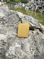 (Wealth & Protection) Handcrafted Zashi Lhamo Tibetan Thangka Cinnabar Pendant Necklace