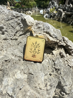 (Good Fortune) (Chinese Zodiac Dragon & Snake) Handcrafted Samantabhadra Tibetan Thangka Pendant Necklace