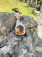 (Wealth & Good Fortune) Black Jambhala Tibetan Thangka Pendant Necklace