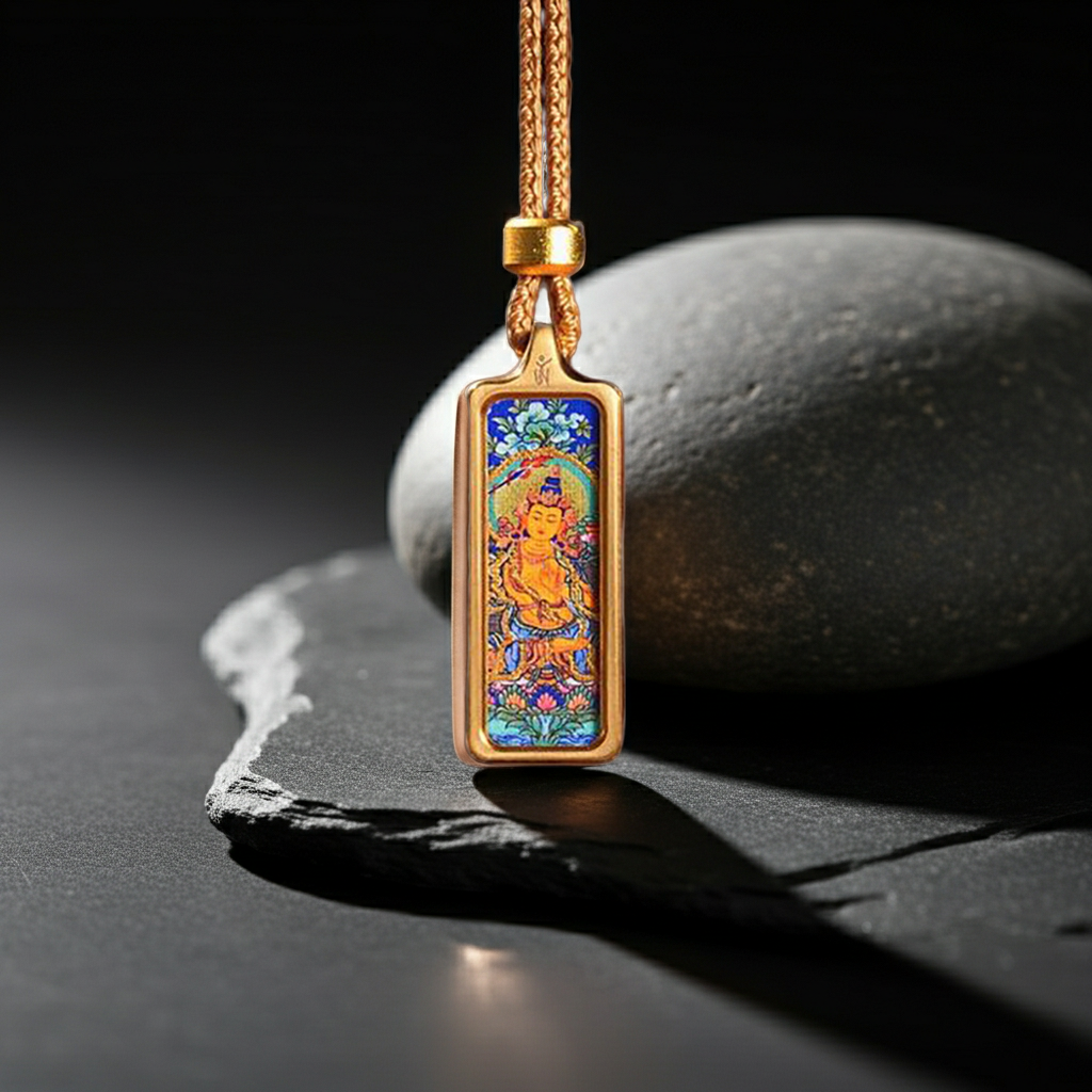 Manjushri Buddha Pendant – Rabbit Zodiac for Wisdom & Karma