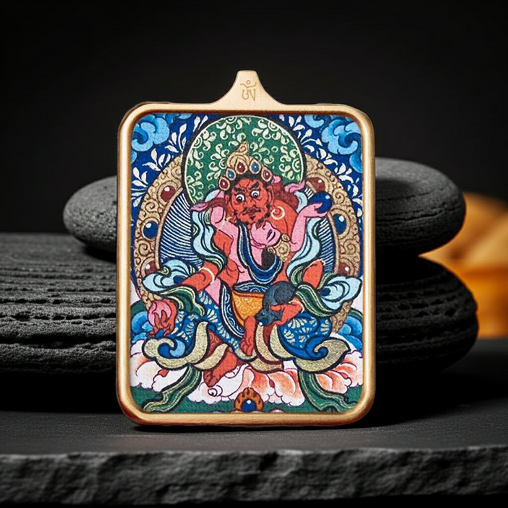 Red Jambhala Pendant – Wealth, Influence & Abundance Amulet